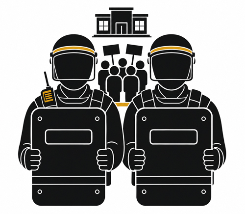 Spartan riot control security team