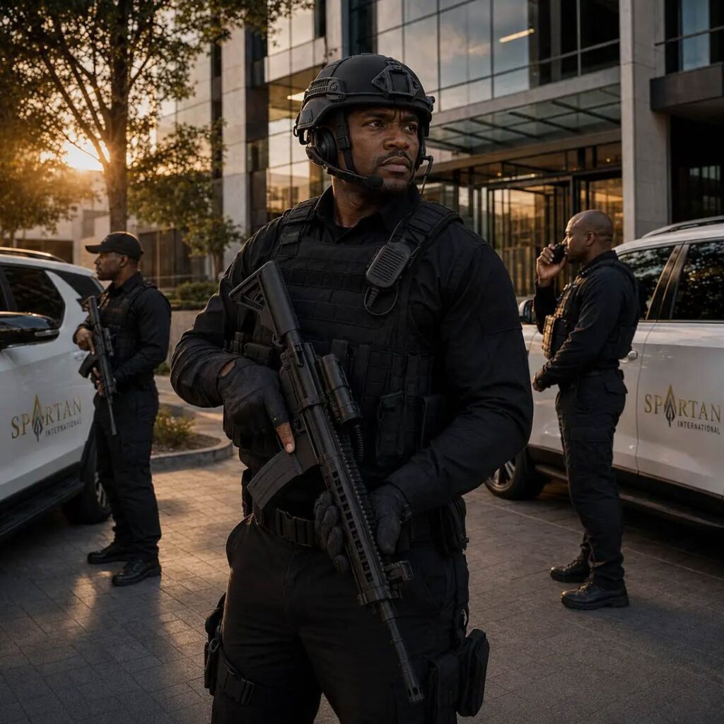 Spartan International armed tactical response team in Johannesburg
