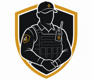 Icon representing unarmed security guards providing professional protection and access control services.